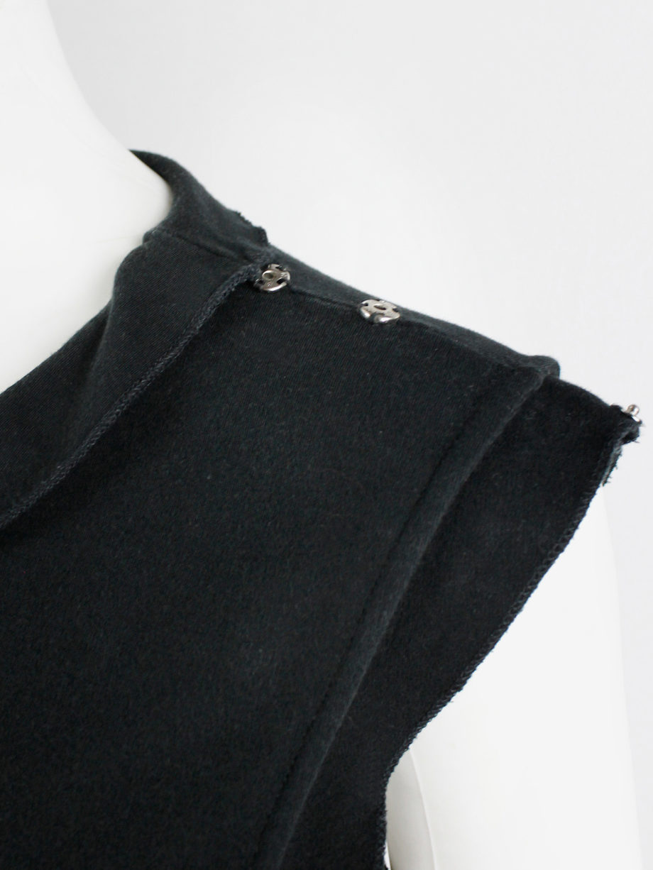 Maison Martin Margiela reproduction of a 1993 black dress with shoulder snap buttons (9)
