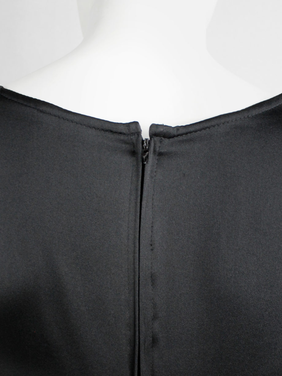 Yohji Yamamoto Noir black asymmetric maxi dress with large outside darts (15)