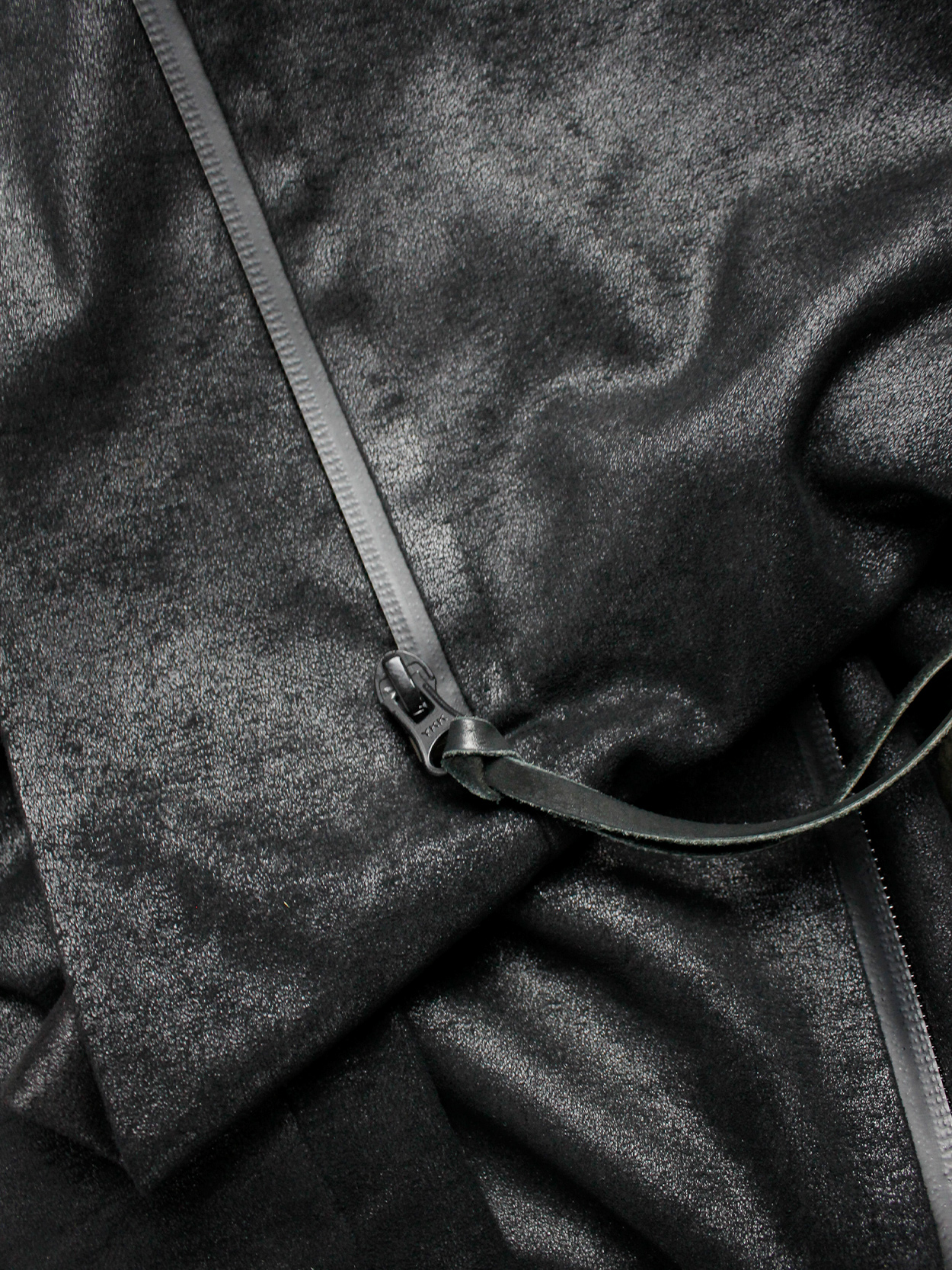 af Vandevorst black fencing jacket with front cowl drape fall 2010 (14)