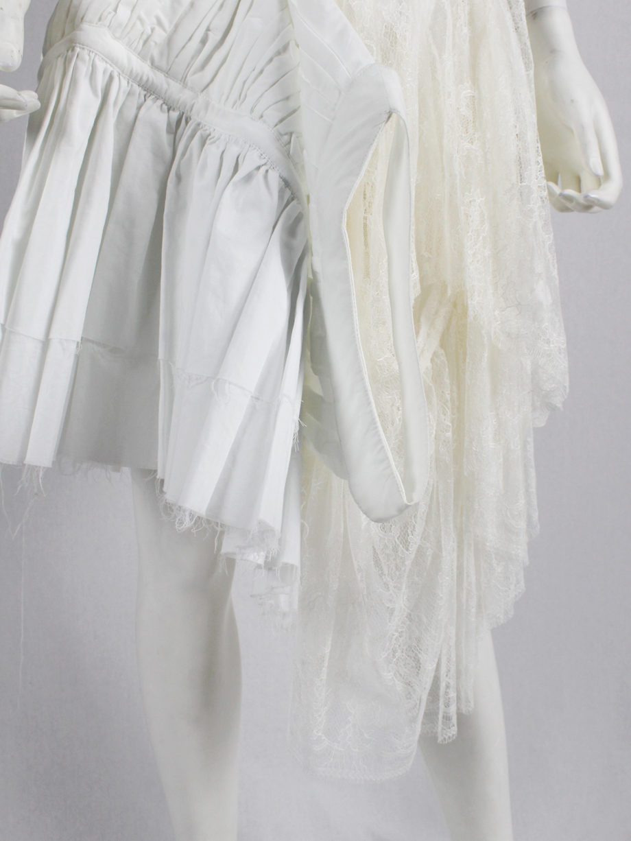 af Vandevorst white deconstructed skirt with boning and lace made of a wedding dress spring 2017 (13)