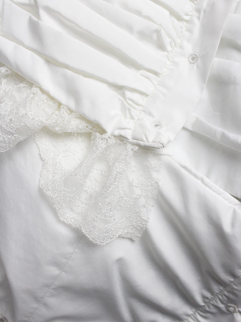 af Vandevorst white deconstructed skirt with boning and lace made of a wedding dress spring 2017 (5)