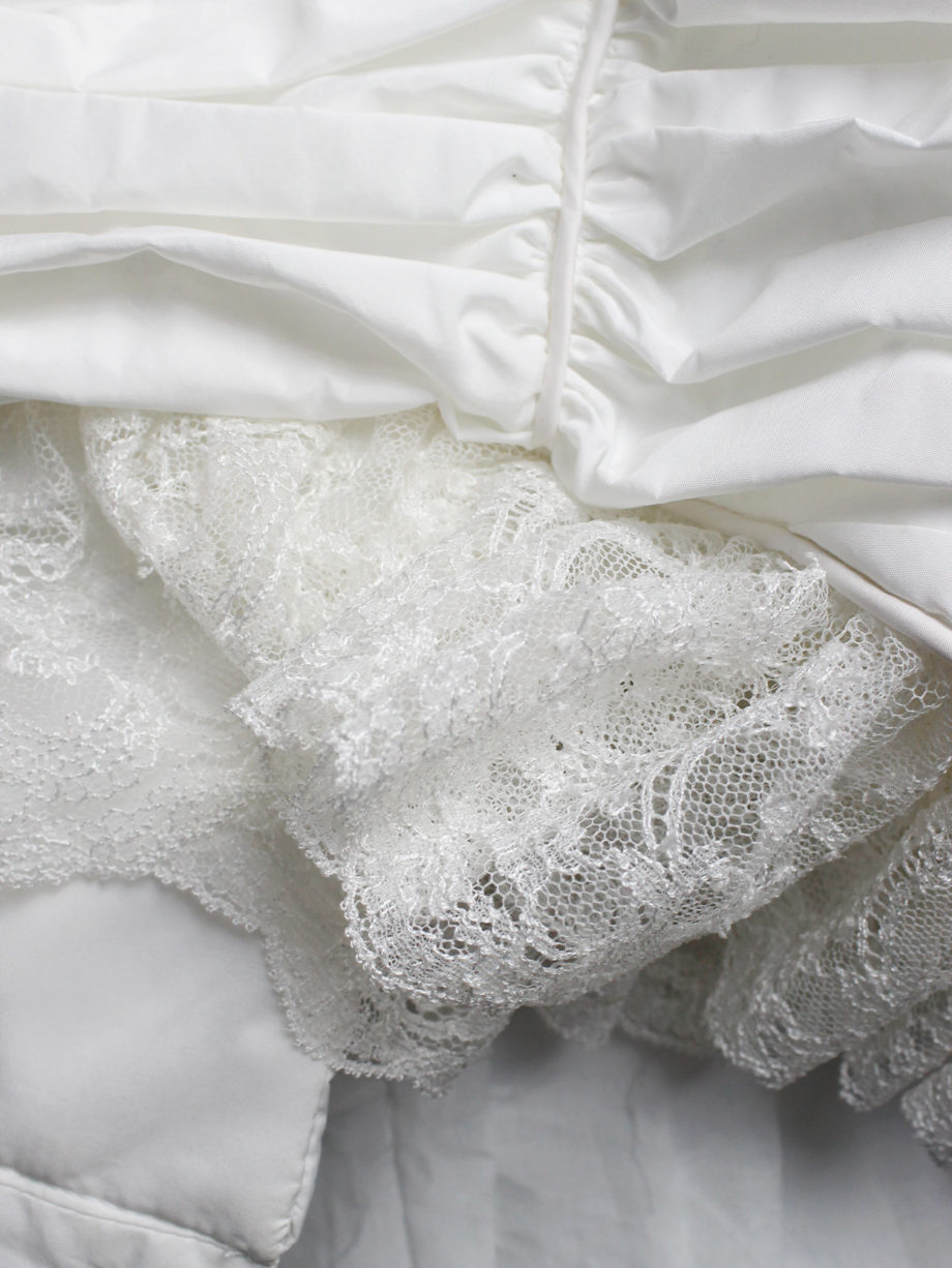 af Vandevorst white deconstructed skirt with boning and lace made of a wedding dress spring 2017 (6)