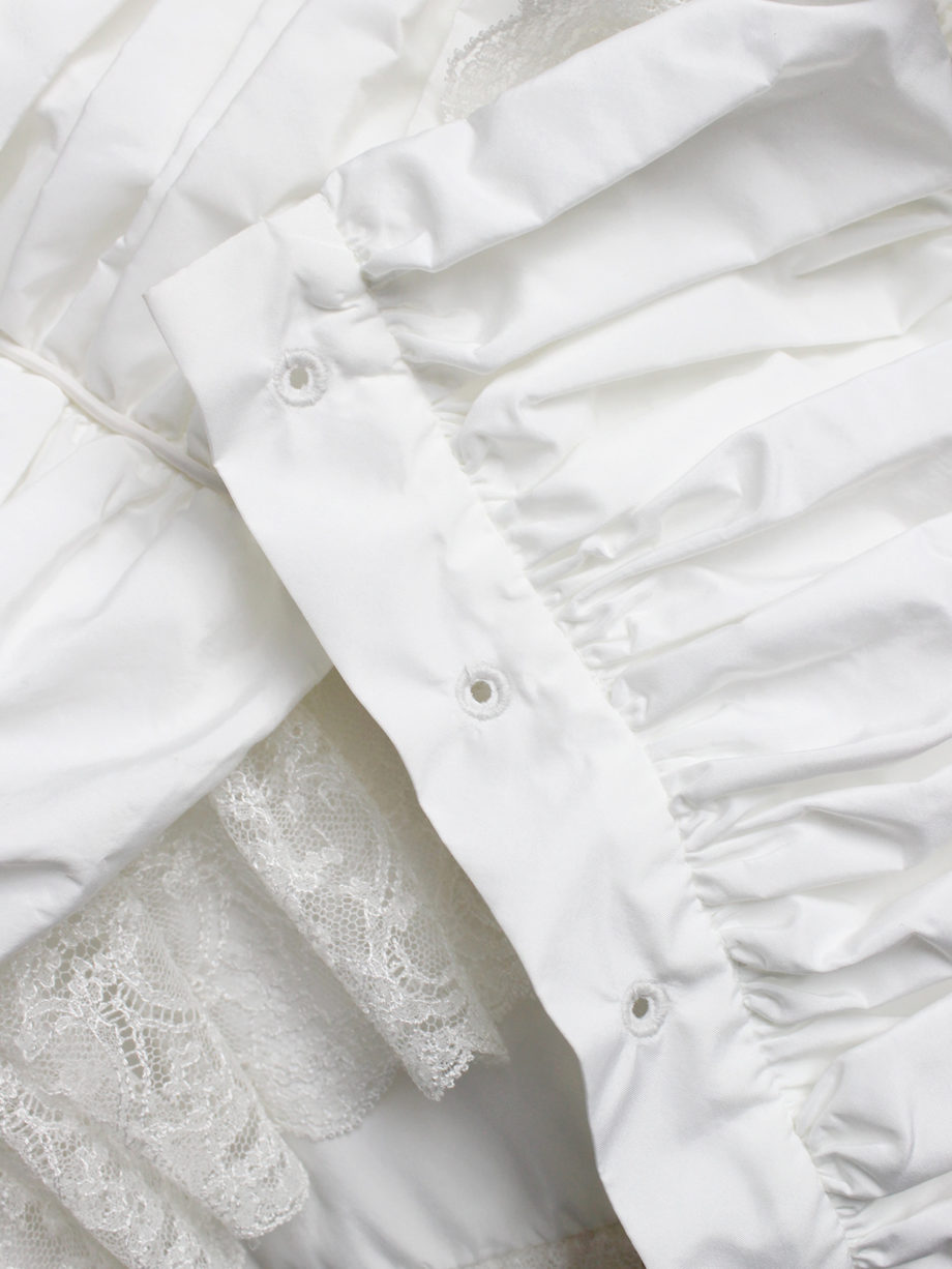 af Vandevorst white deconstructed skirt with boning and lace made of a wedding dress spring 2017 (7)