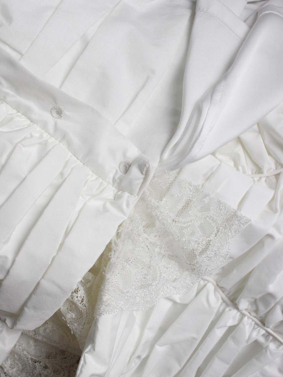 af Vandevorst white deconstructed skirt with boning and lace made of a wedding dress spring 2017 (8)