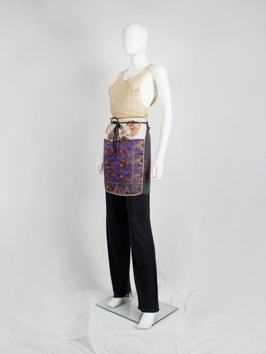 archive Maison Martin Margiela wrap skirt made of multiple scarfs sewn together spring 1992 (4)