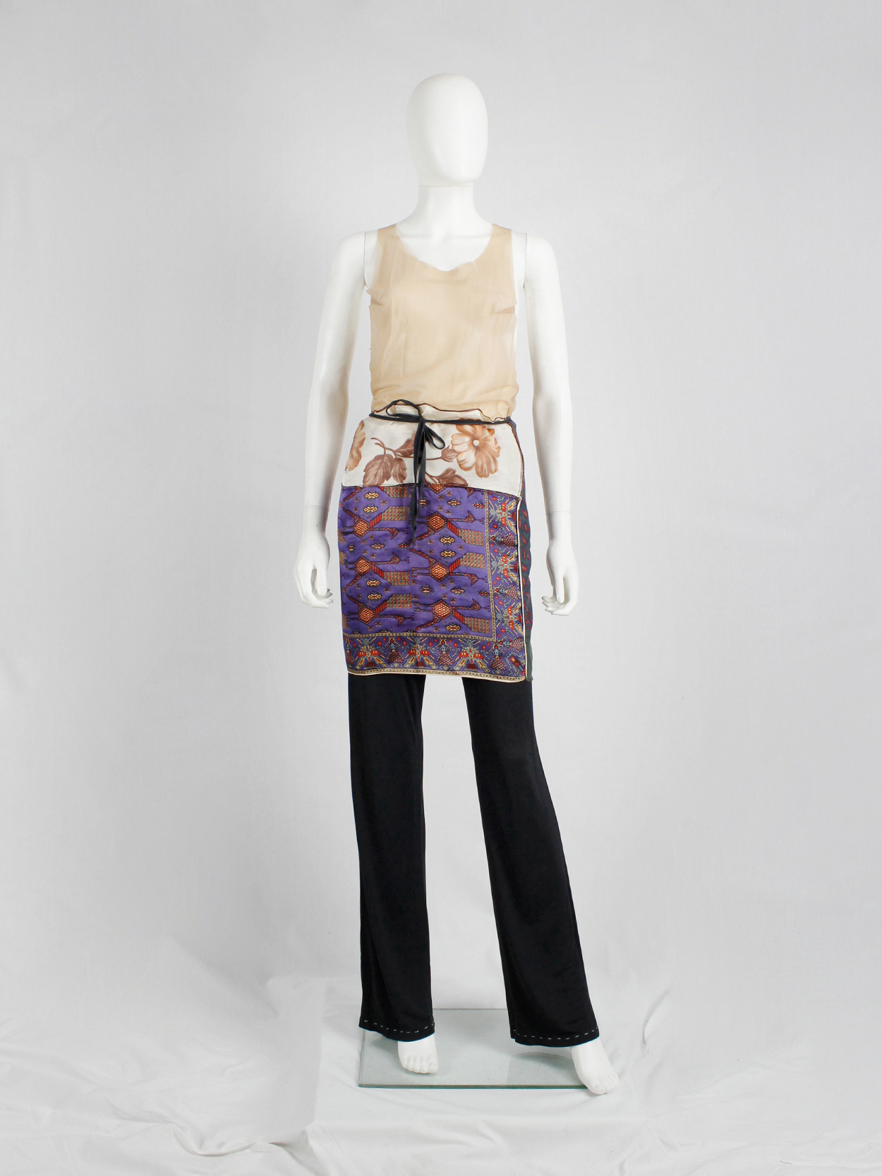 archive Maison Martin Margiela wrap skirt made of multiple scarfs sewn together spring 1992 (9)