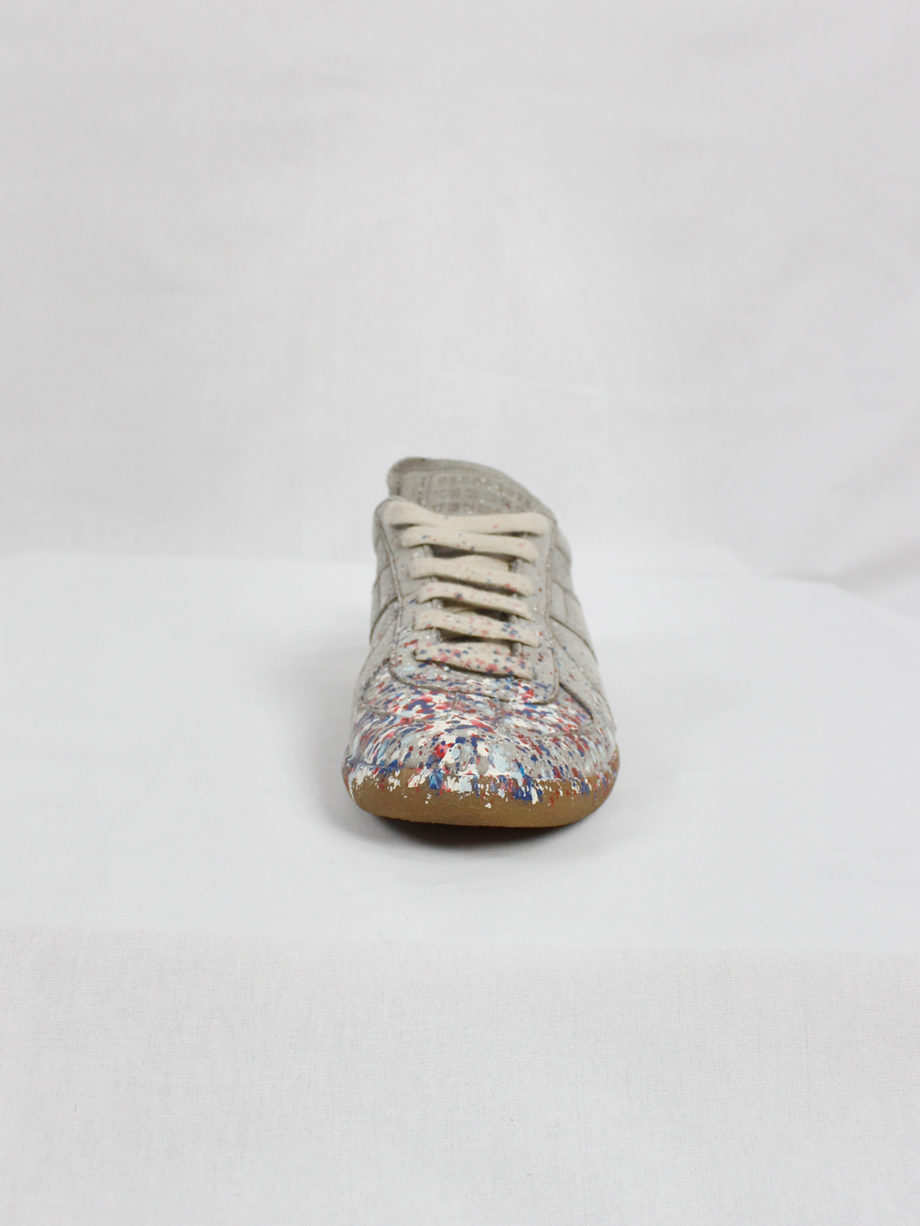 vaniitas Maison Martin Margiela replica beige sneakers with paint splatters (3)