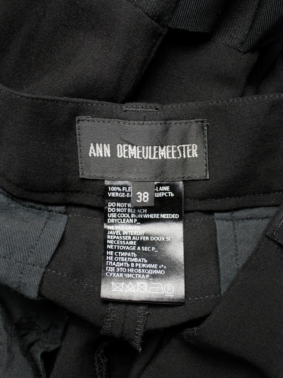 vintage Ann Demeulemeester black trousers with wide belt straps around the ankles (12)
