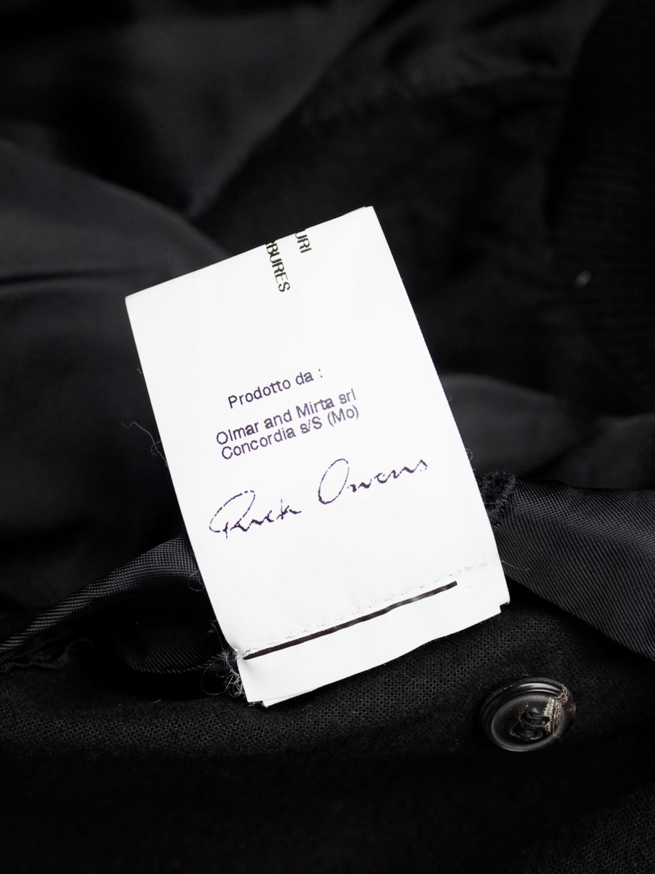 vintage Rick Owens black leather classic biker jacket with standing neckline (9)