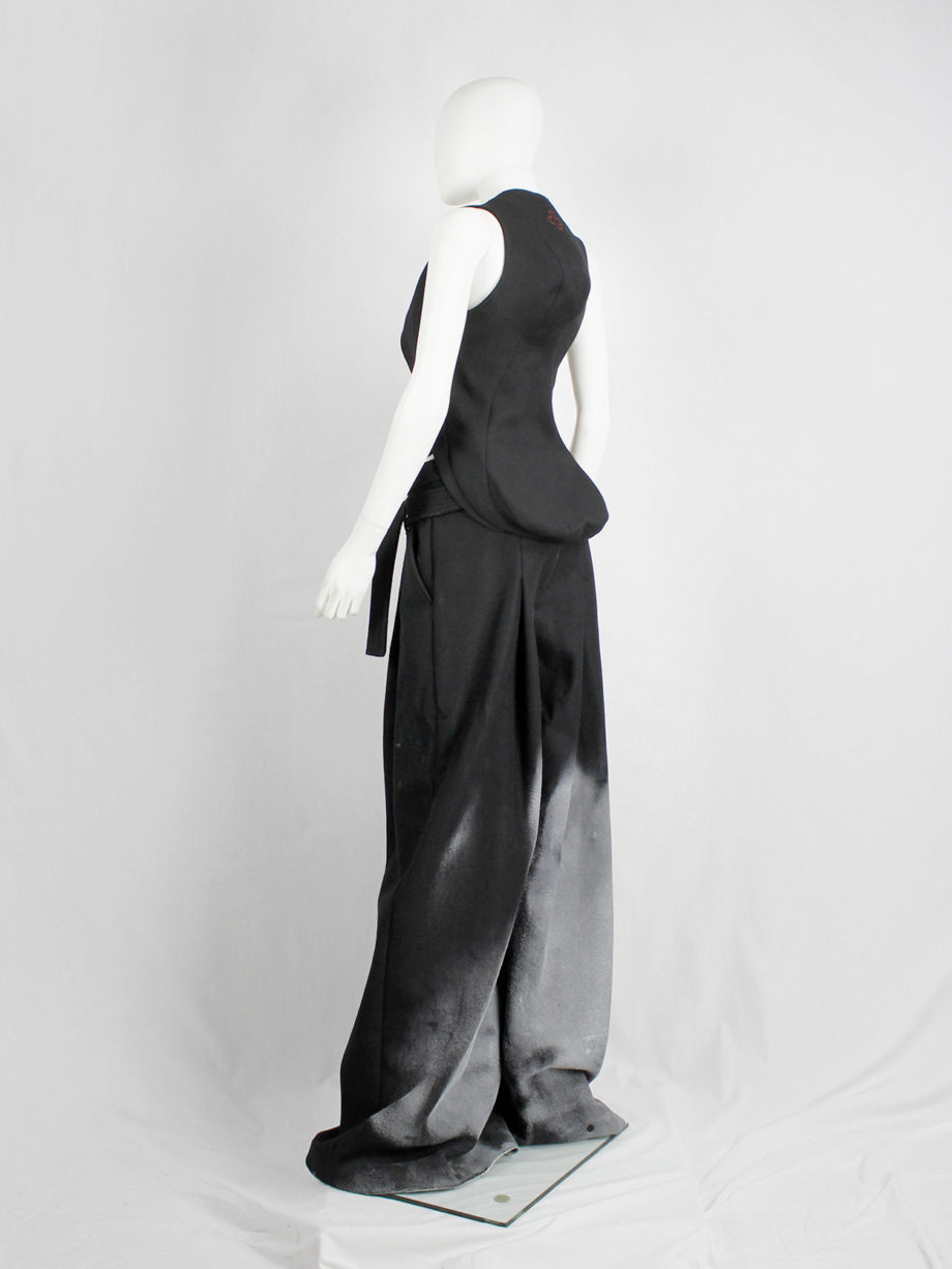 vintage af Vandevorst black saddle waistcoat with built-in bustier fall 2000 (18)