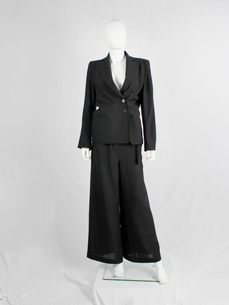 Ann Demeulemeester Blanche re-edition of a fall 1996 asymmetric black blazer (14)