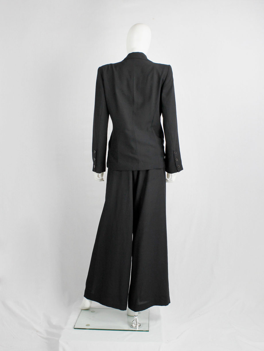 Ann Demeulemeester Blanche re-edition of a fall 1996 asymmetric black blazer (4)