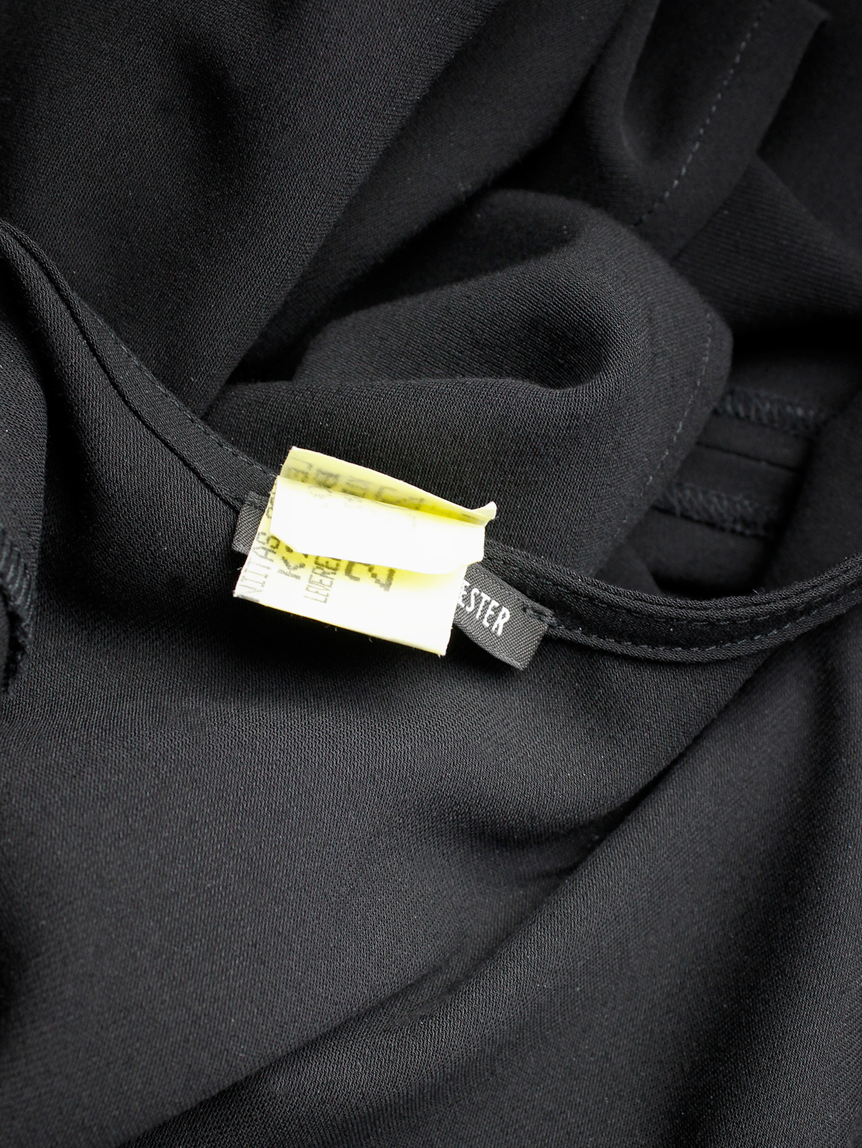 Ann Demeulemeester black asymmetric maxi dress with snap button sash ...