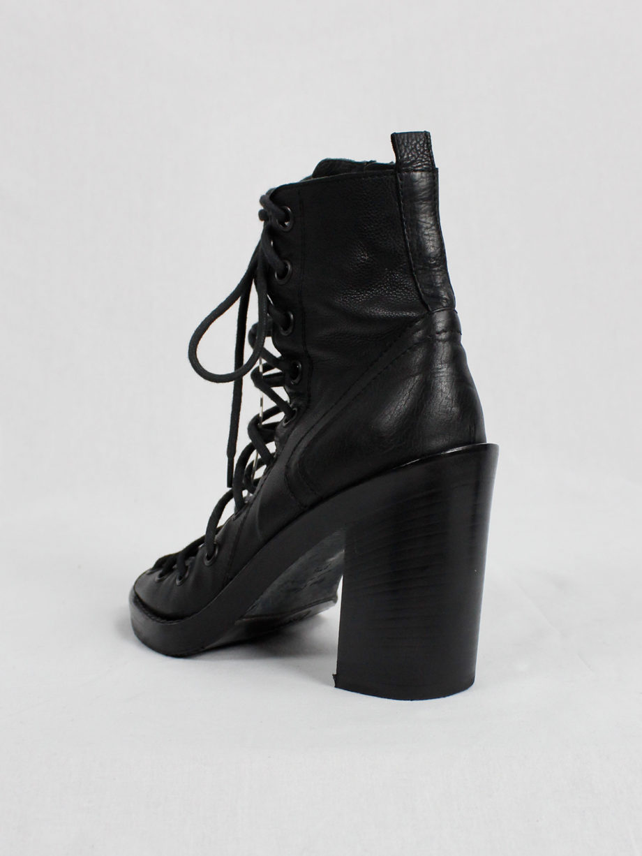 Ann Demeulemeester black high heeled sandals with corset lacing spring 2009 (11)