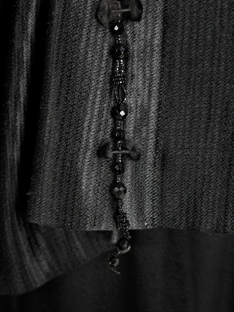 Ann Demeulemeester black jacket with rosary beads and cherub patch fall 2005 (20)