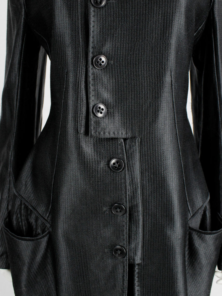 Ann Demeulemeester black jacket with rosary beads and cherub patch fall 2005 (23)