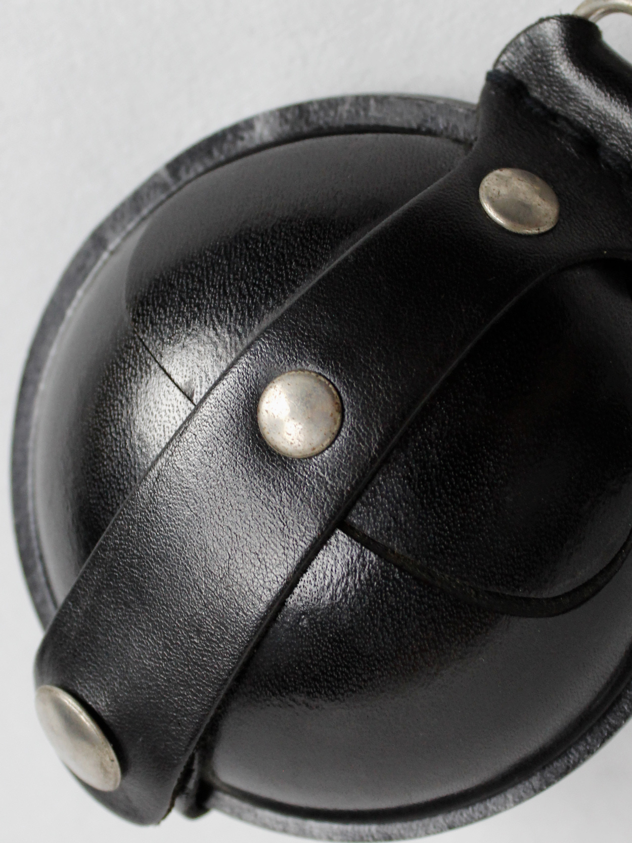 Ann Demeulemeester black large leather coin pouch on a necklace — 2000 ...
