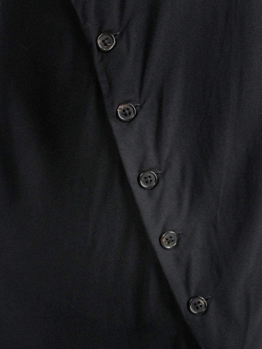 Ann Demeulemeester black maxi skirt with buttons twisting around it fall 2010 (9)
