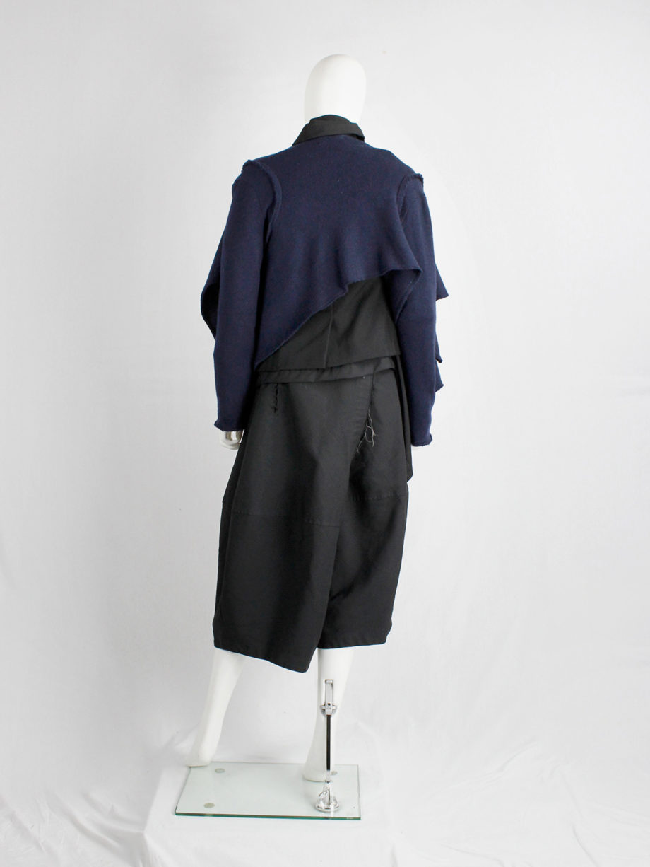 Comme des Garçons dark blue knit bolero with tied knot front closure fall 2003 (12)