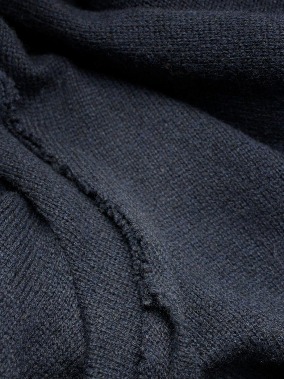 Comme des Garçons dark blue knit bolero with tied knot front closure fall 2003 (13)