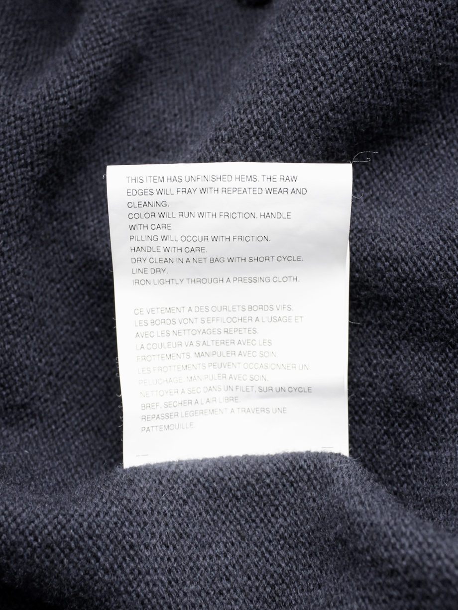 Comme des Garçons dark blue knit bolero with tied knot front closure fall 2003 (17)