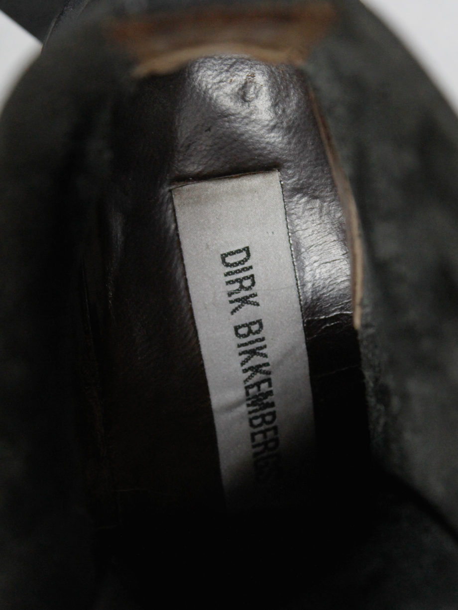 Dirk Bikkembergs black mountaineering boots with metal heel and blue elastic fall 1996 (26)