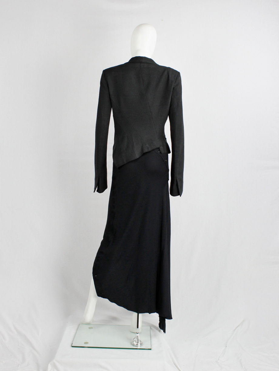Haider Ackermann black asymmetric blazer with twisted seams spring 2009 (11)