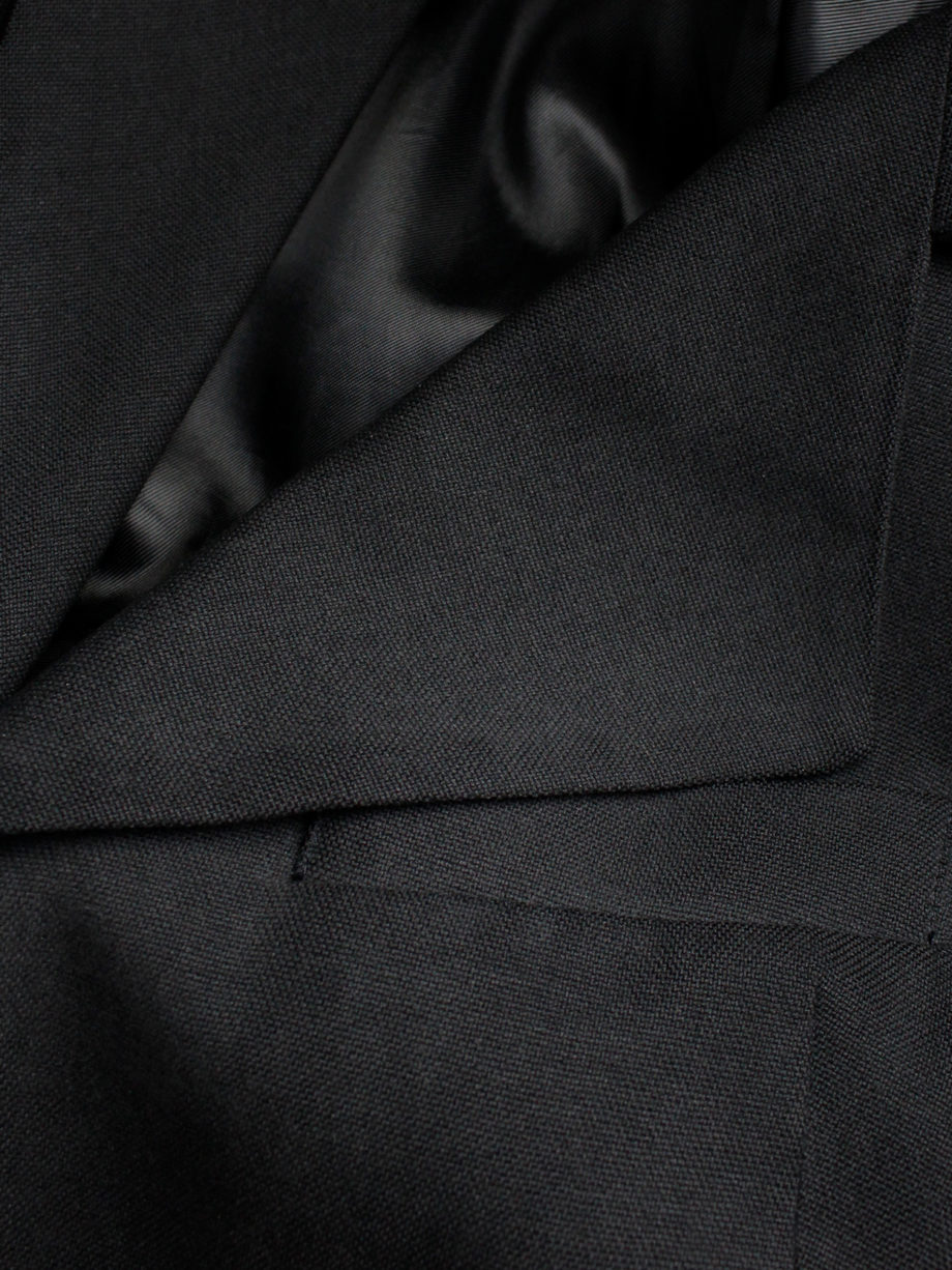 Haider Ackermann black asymmetric blazer with twisted seams spring 2009 (13)