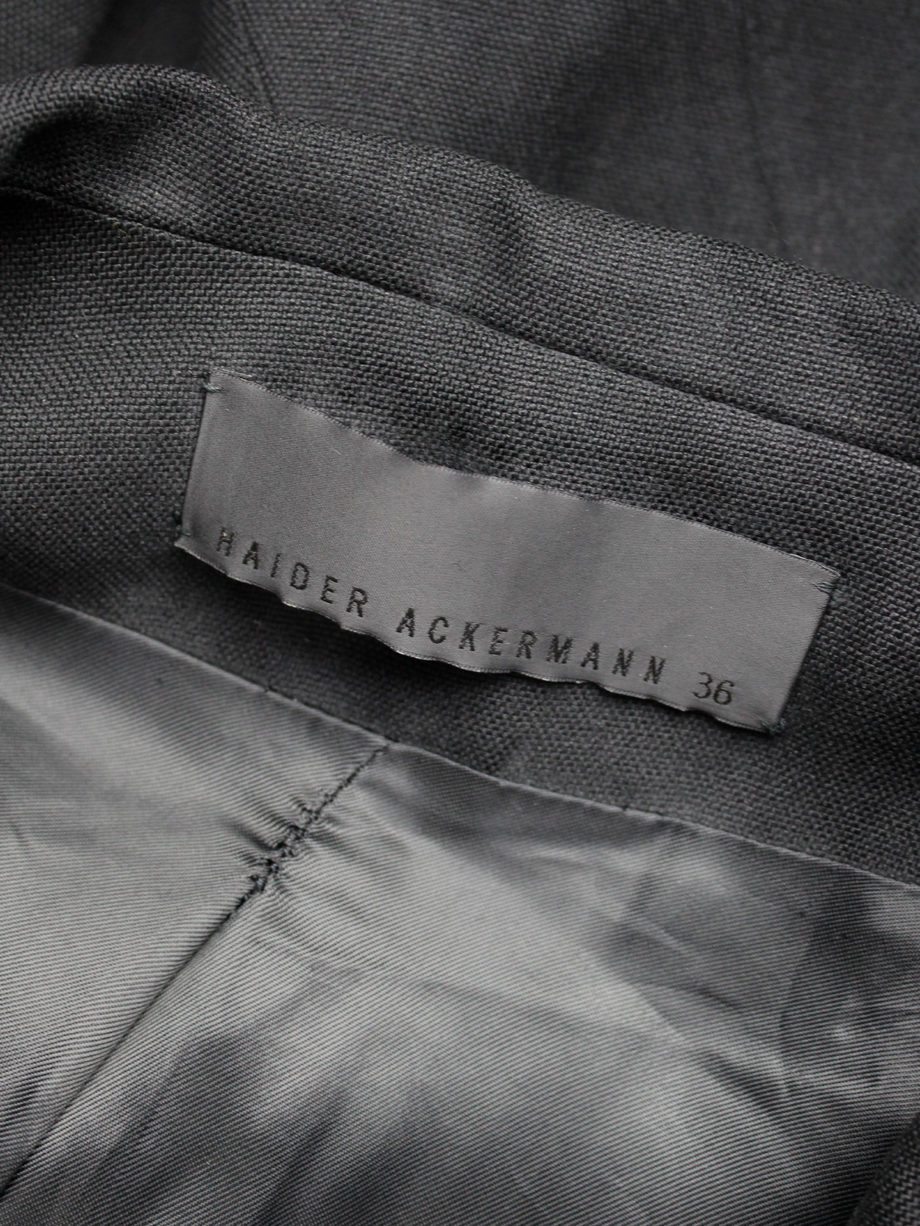Haider Ackermann black asymmetric blazer with twisted seams spring 2009 (14)