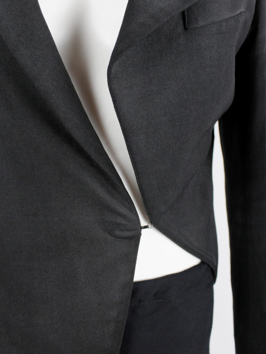 Haider Ackermann black asymmetric blazer with twisted seams spring 2009 (3)