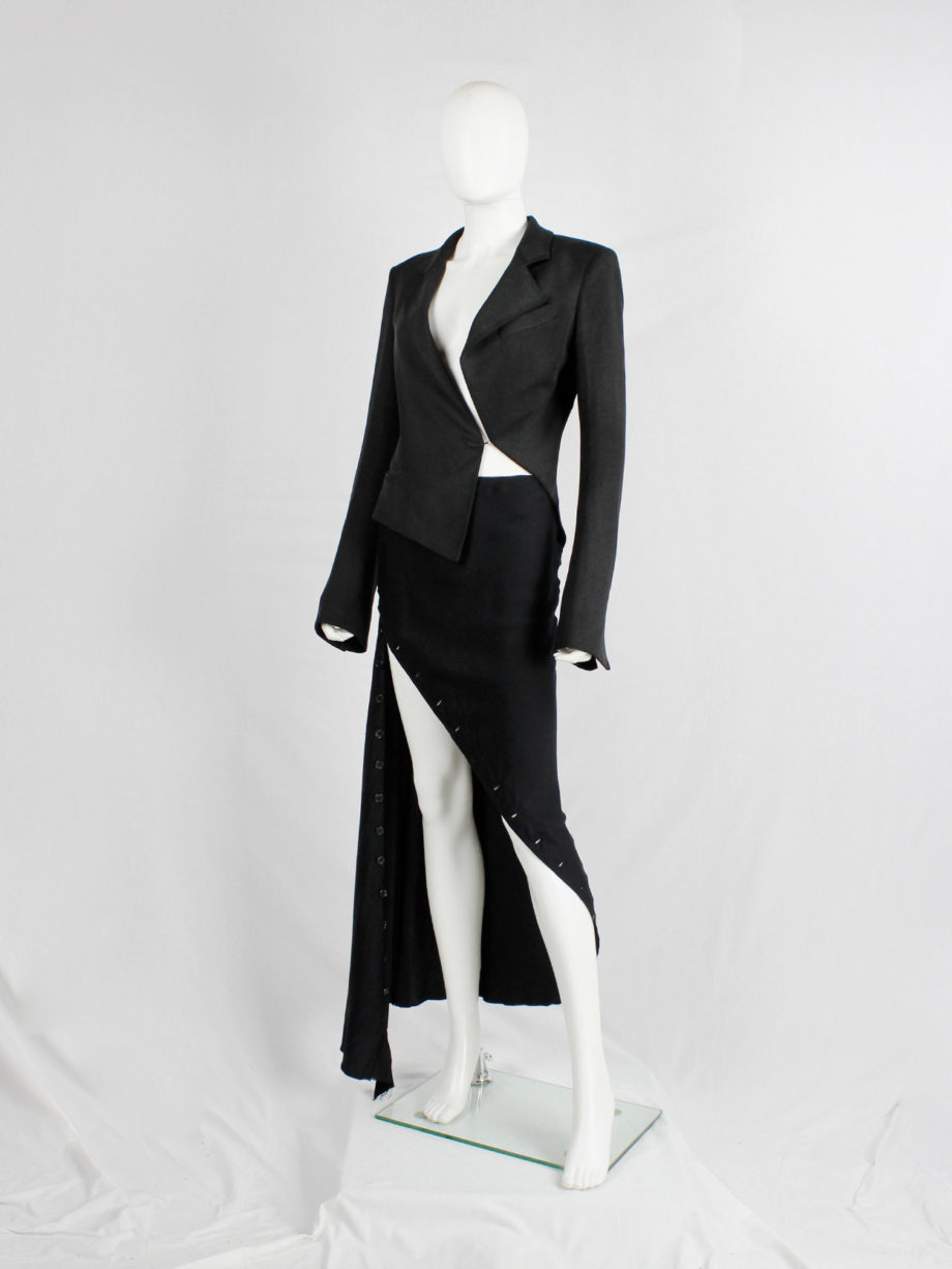 Haider Ackermann black asymmetric blazer with twisted seams spring 2009 (6)