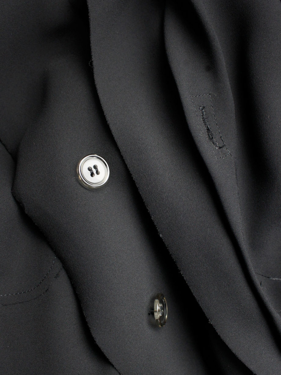 Junya Watanabe black lightweight blazer with folded front spring 2004 (1)