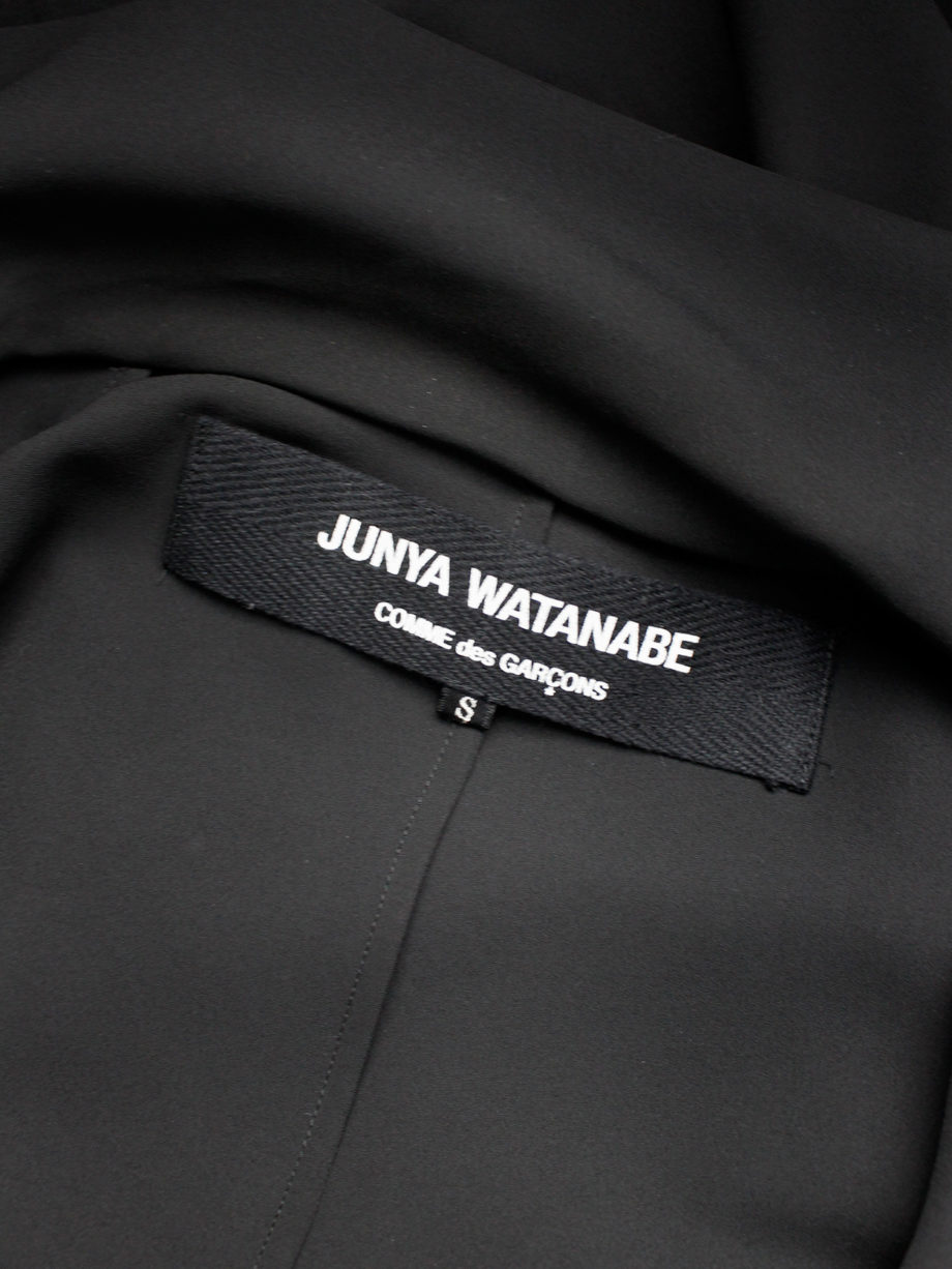 Junya Watanabe black lightweight blazer with folded front spring 2004 (3)
