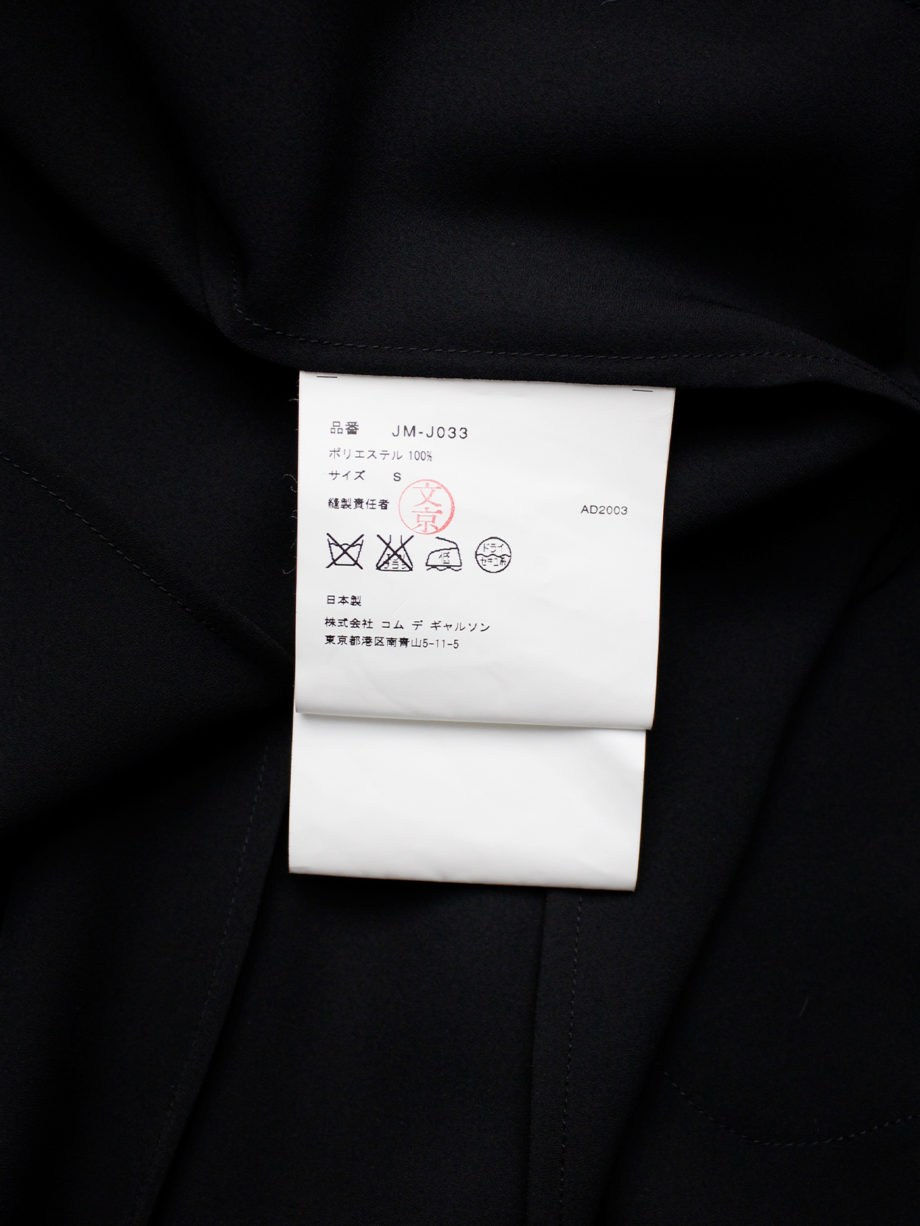 Junya Watanabe black lightweight blazer with folded front spring 2004 (4)