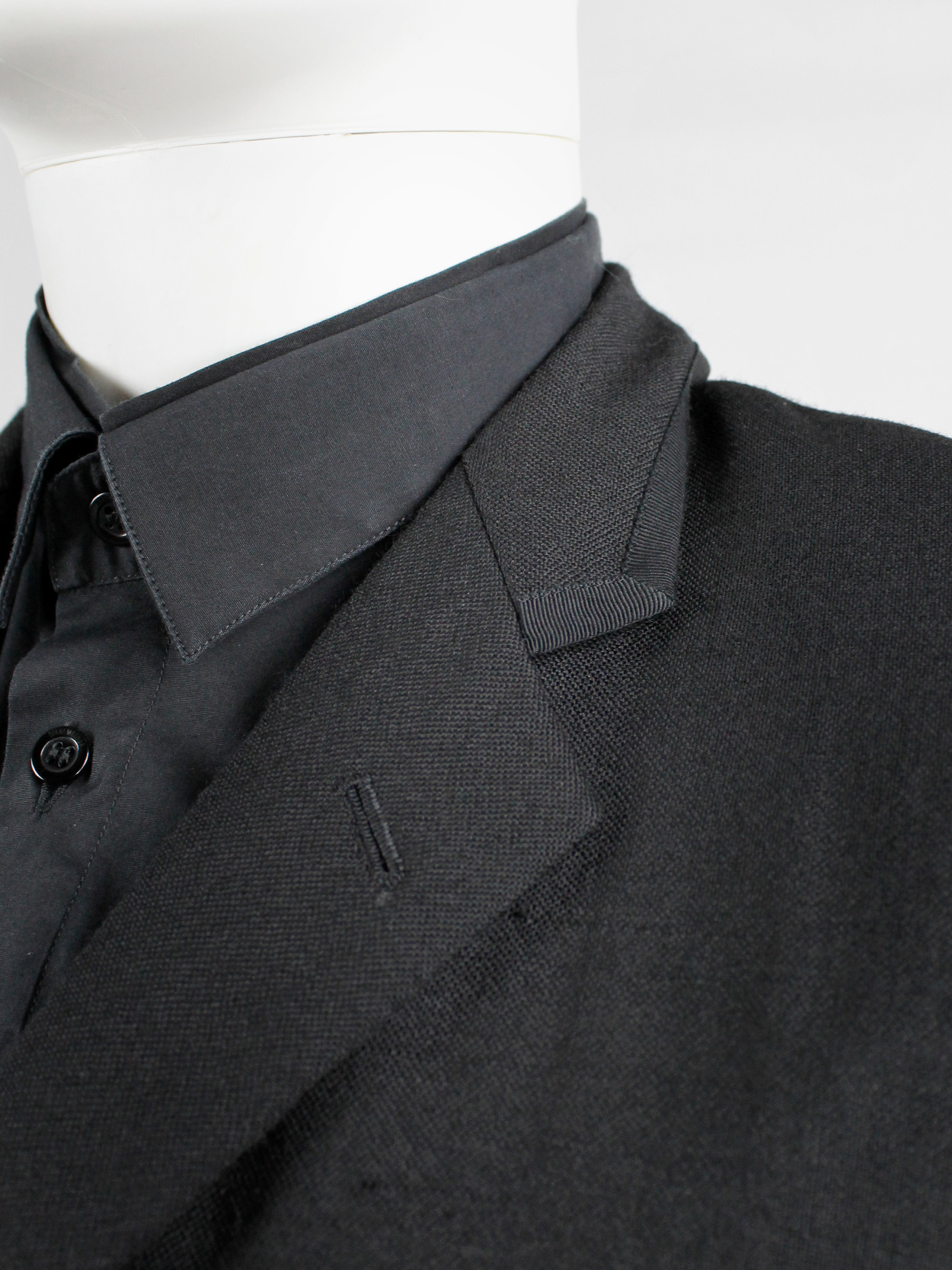 Comme des Garçons Homme black five-button blazer with 3 different front ...