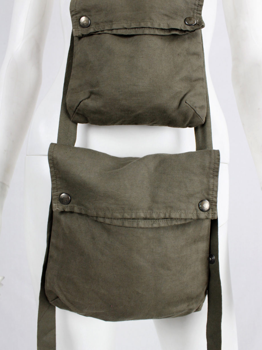 Maison Martin Margiela 6 khaki green bag with modular cargo pockets fall 2006 (11)
