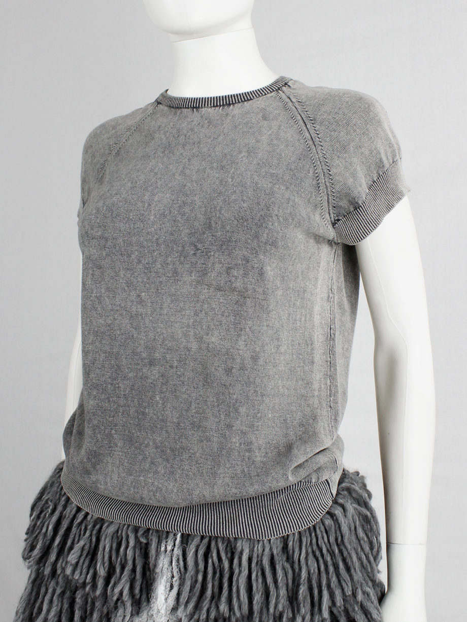 Maison Martin Margiela grey t-shirt with a whitewashed painted outer (5)