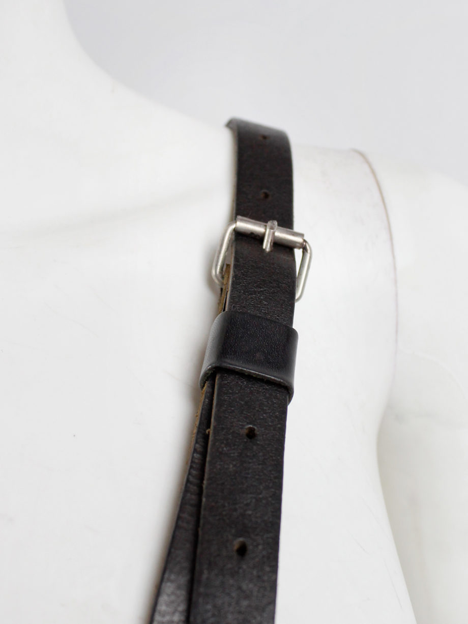 Nico Uytterhaegen black leather cross-body saddle bag (13)