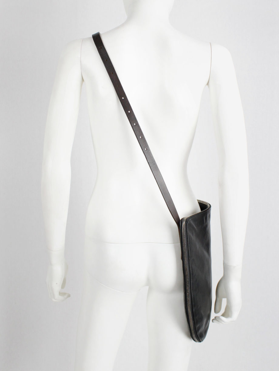 Nico Uytterhaegen black leather cross-body saddle bag (16)