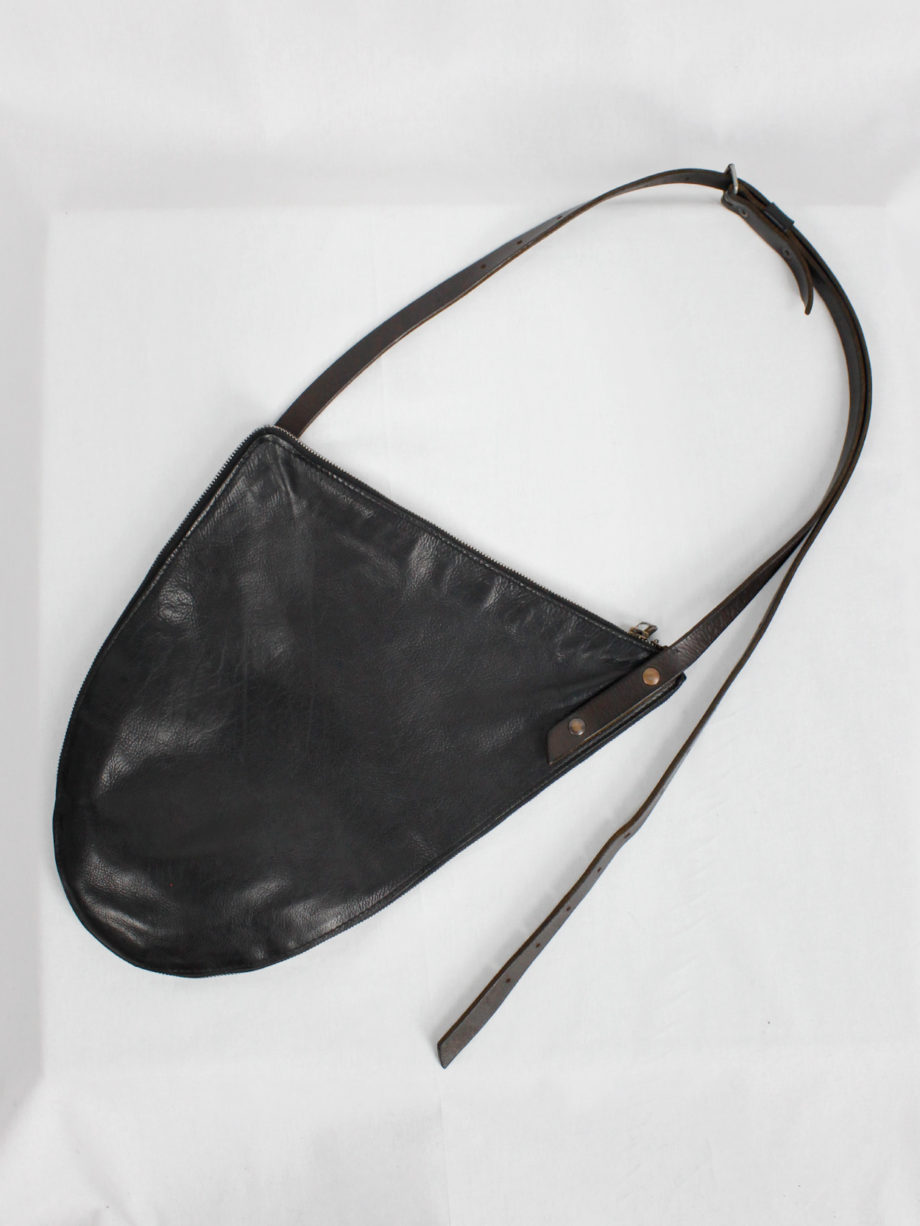 Nico Uytterhaegen black leather cross-body saddle bag (25)