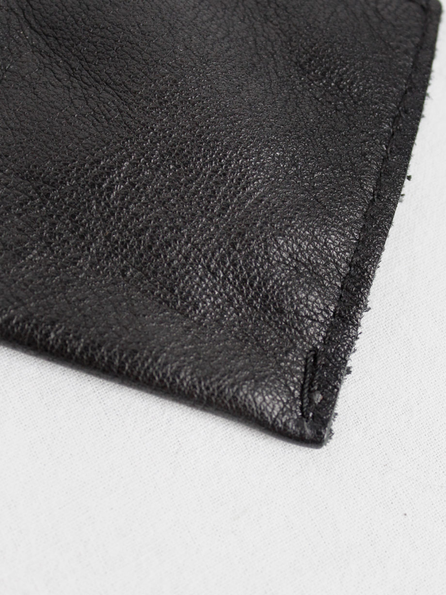 Nico Uytterhaegen black leather pouch with double zipper strap (6)