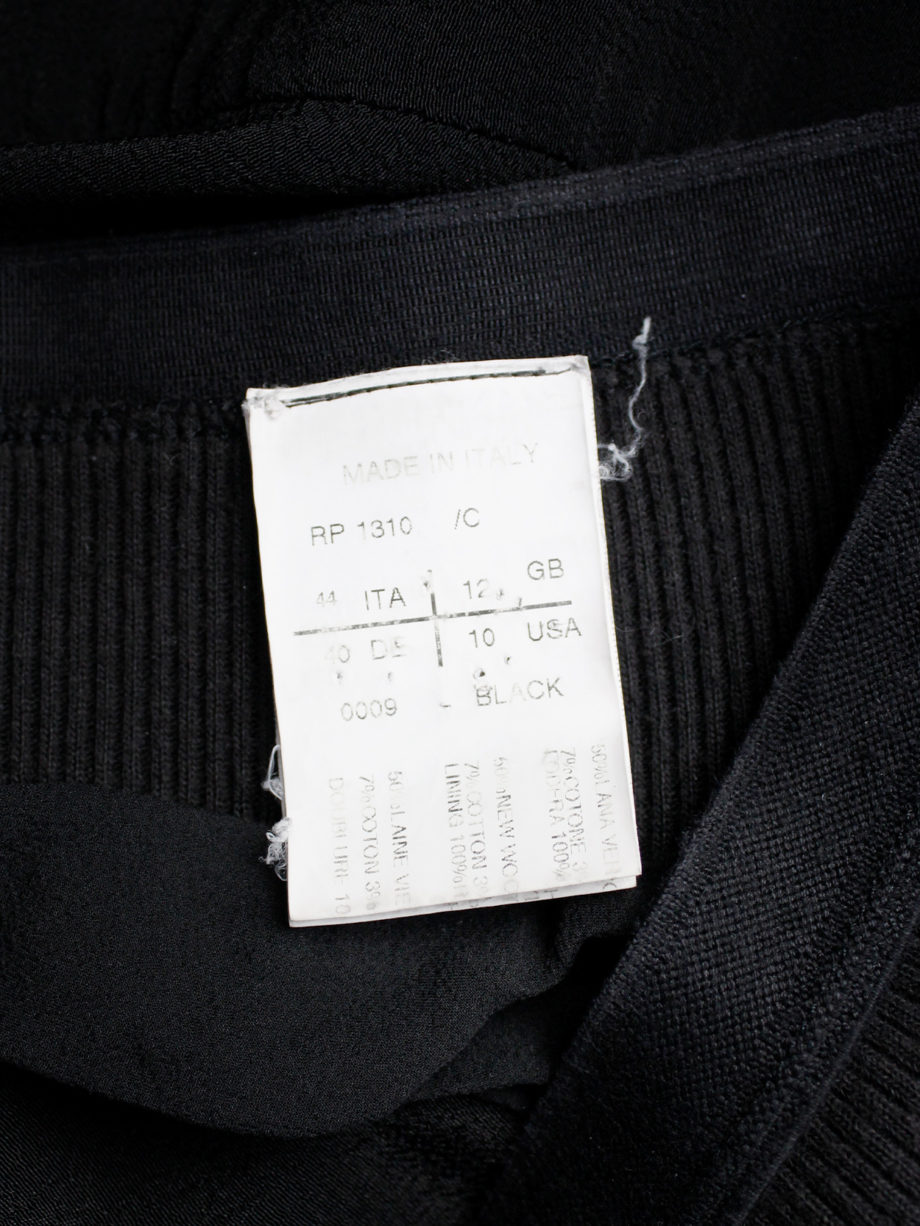 Rick Owens CREATCH black gathered skirt with draped layers spring 2008 (6)