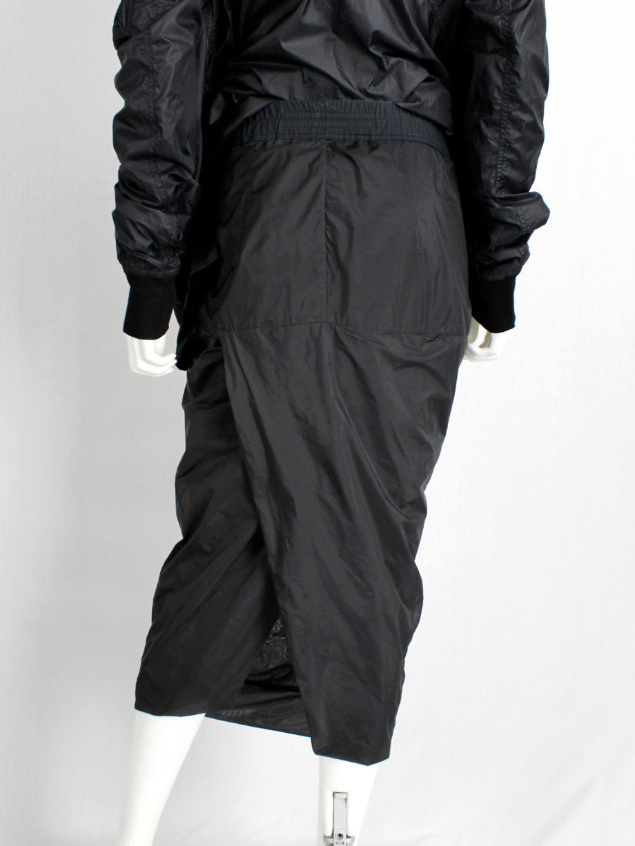 Rick Owens ISLAND black midi-length pillar skirt with back slit spring 2013 (12)