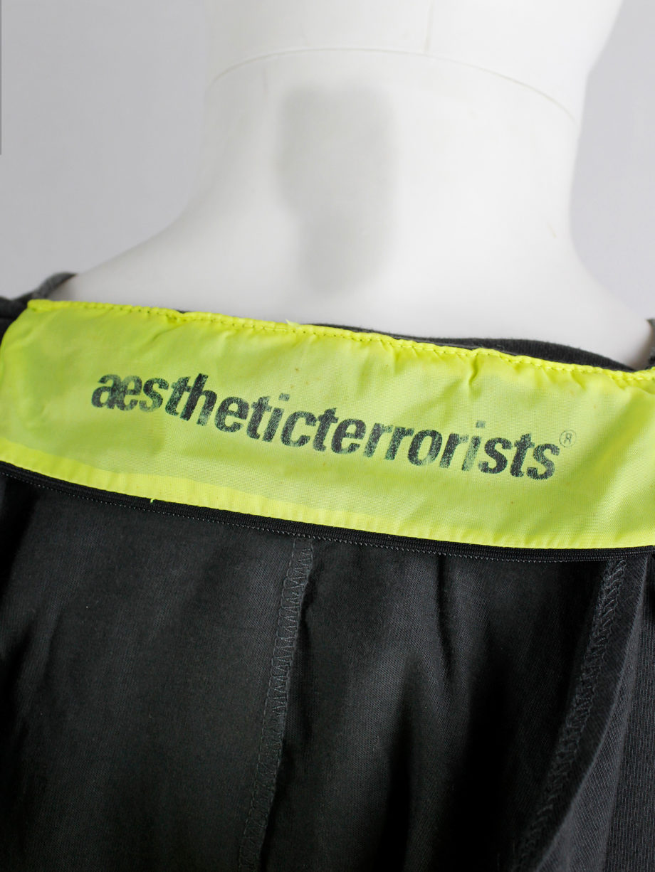 Walter Van Beirendonck Aestheticterrorists grey jumper with neon yellow mask spring 2002 (3)