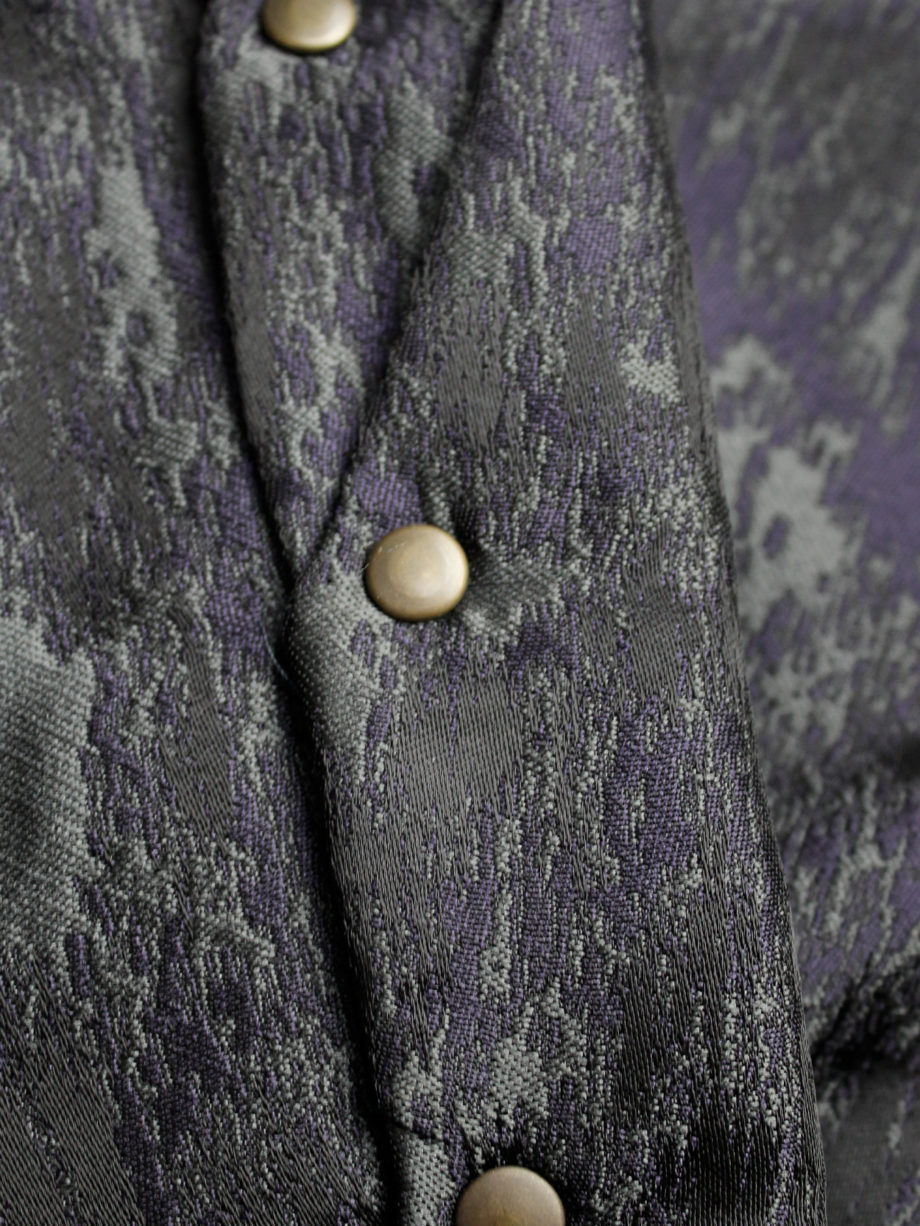 af Vandevorst purple brocade top and trousers with bronze studs runway spring 2014 (18)