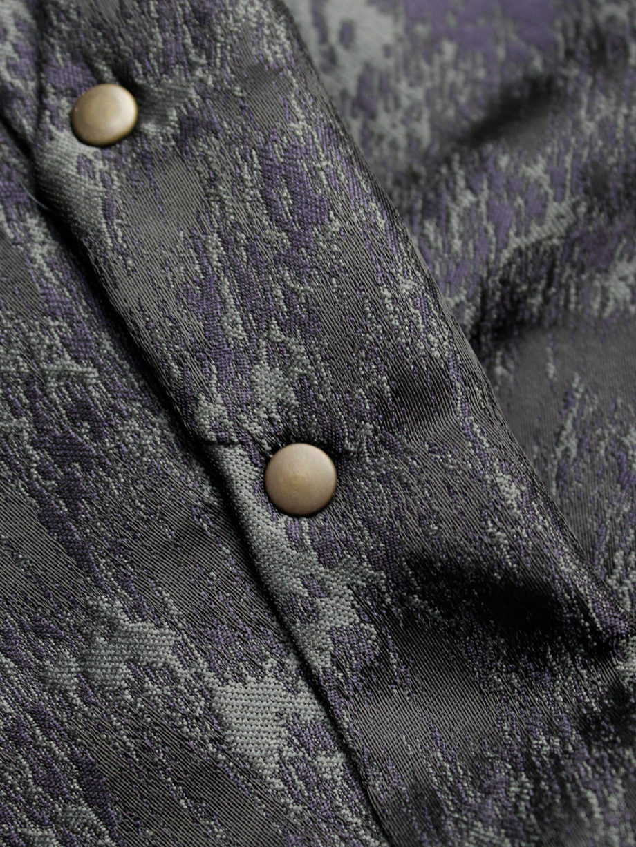 af Vandevorst purple brocade top and trousers with bronze studs runway spring 2014 (19)