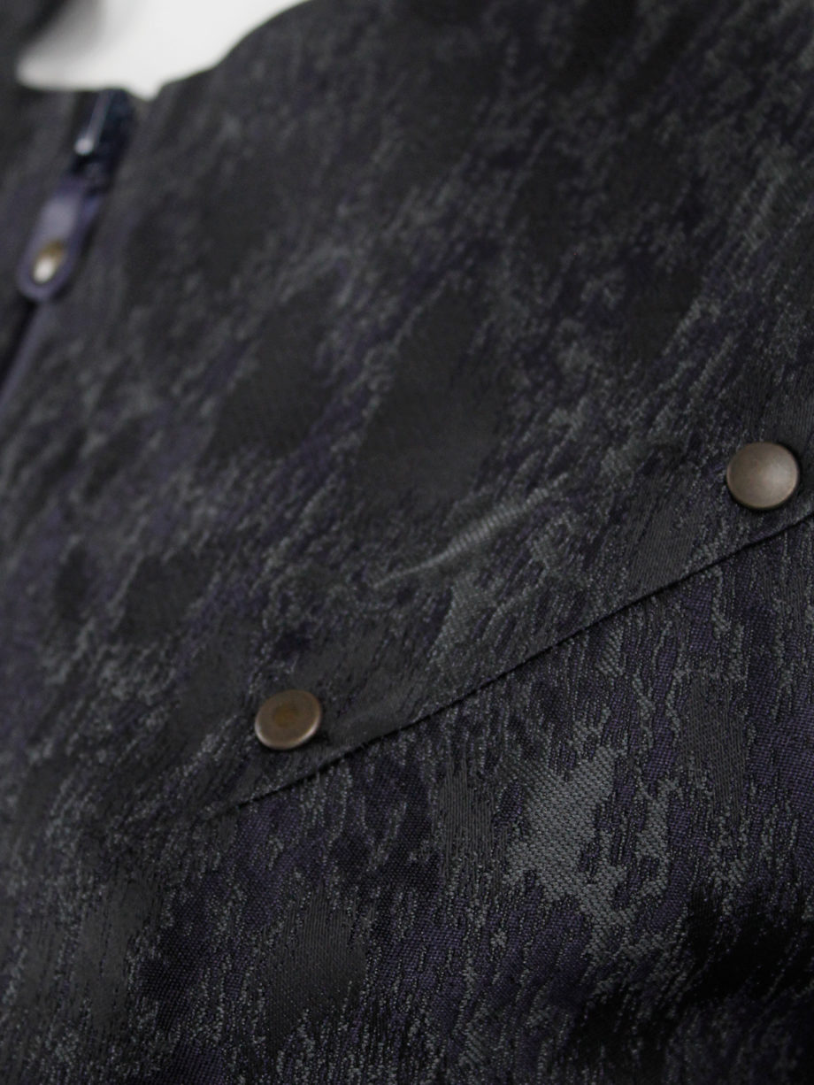 af Vandevorst purple brocade top and trousers with bronze studs runway spring 2014 (6)