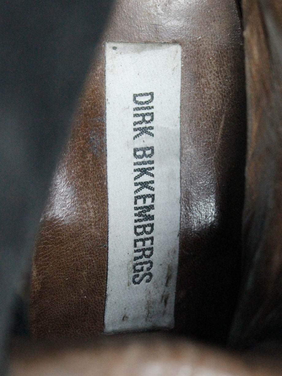 vintage Dirk Bikkembergs black tall boots with belt strap and laces (49) — late 90’s