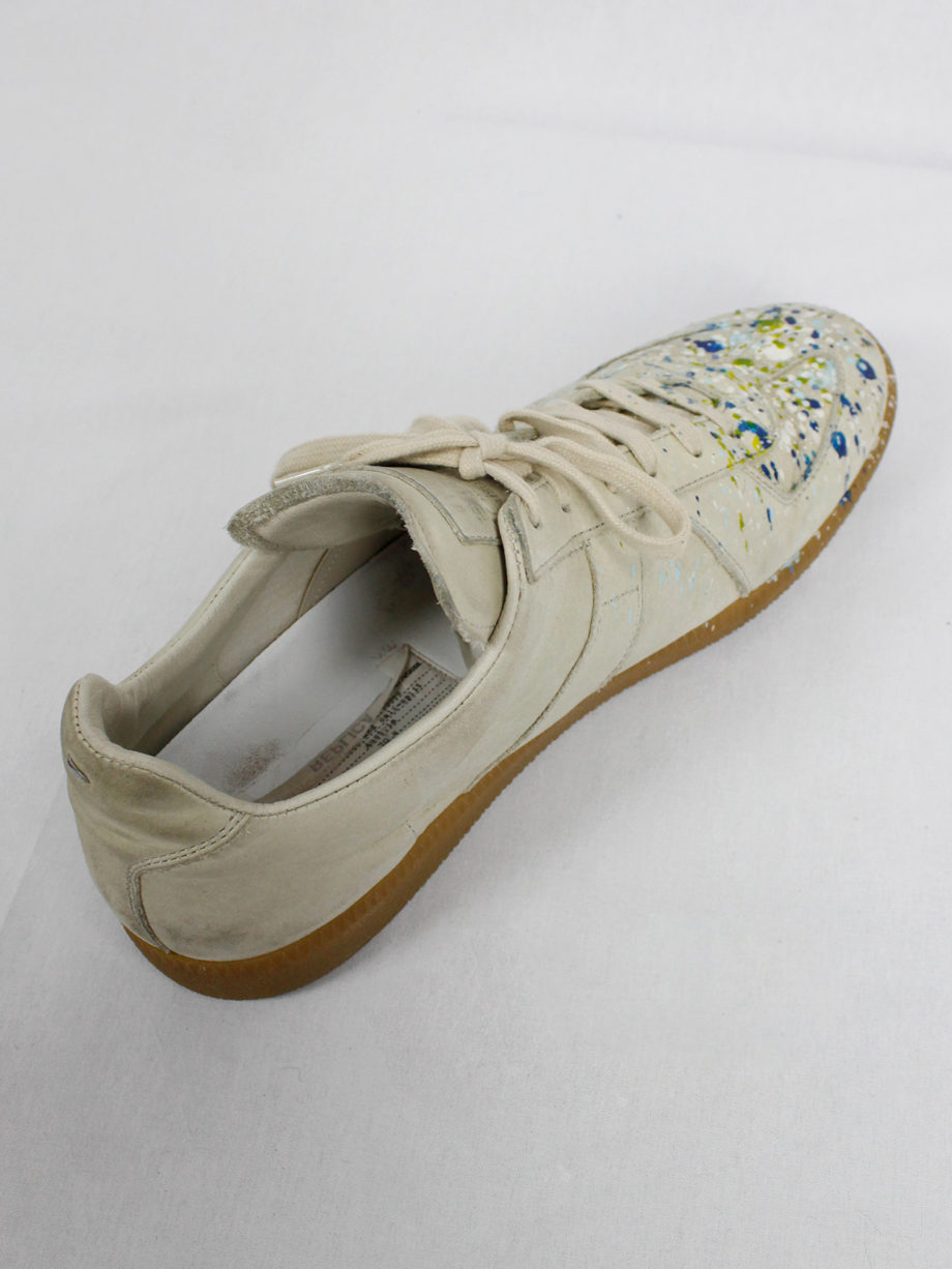 vintage Maison Martin Margiela replica beige sneakers with paint splatters (14)