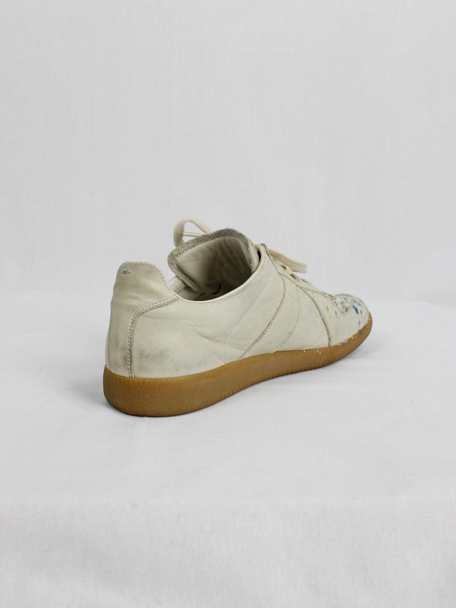 vintage Maison Martin Margiela replica beige sneakers with paint splatters (28)